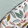 Voir la diapositive 2 : Douceur d'Intérieur Housse de couette 240x220 + 2 taies imprimées feuillages