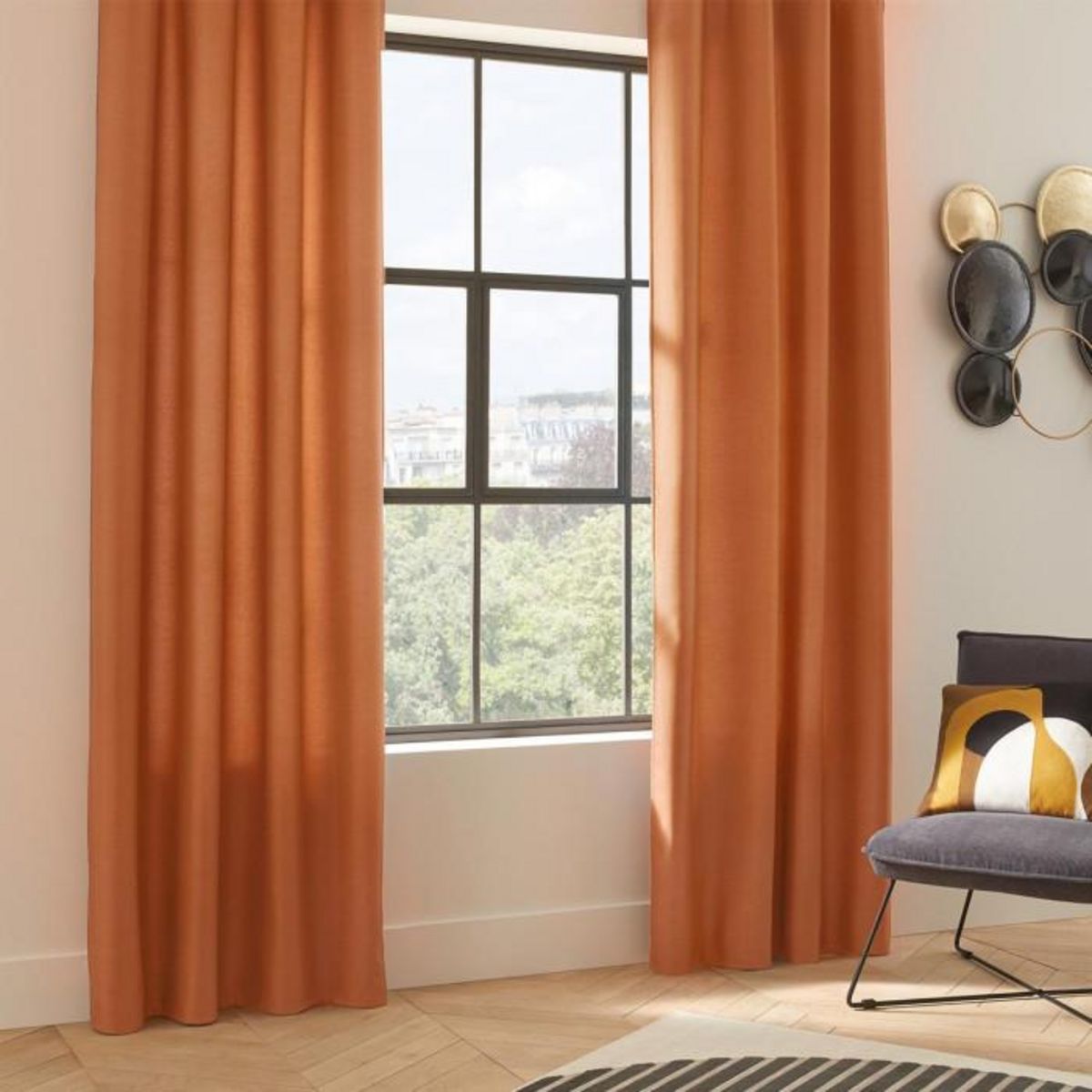 ATMOSPHERA Rideau Isolant à Œillets  Eliat  140x260cm Terracotta
