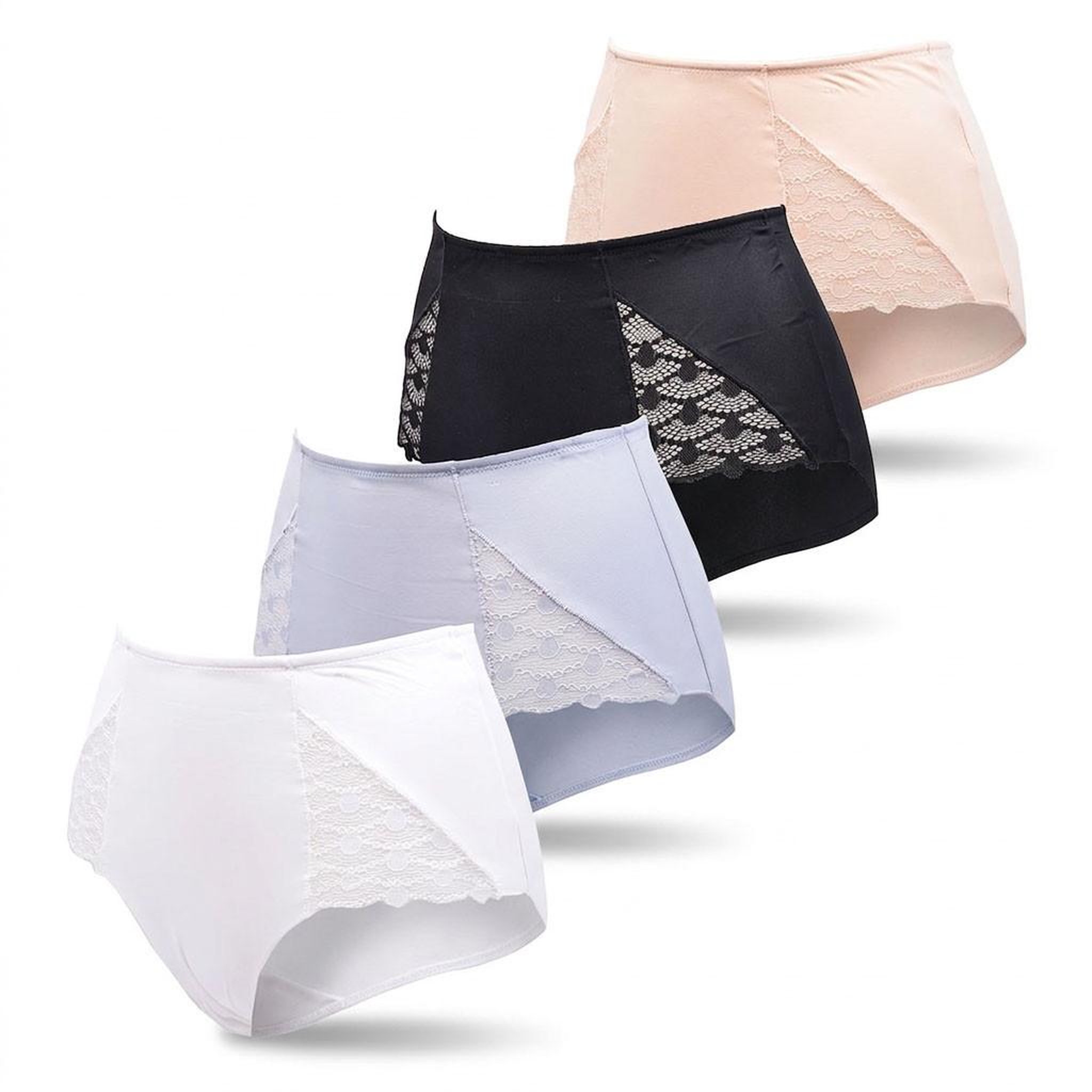 Voir la diapositive 1 : OZABI OZABI Pack de Culottes Femme Gainantes Dentelle Invisible – Lot de 4