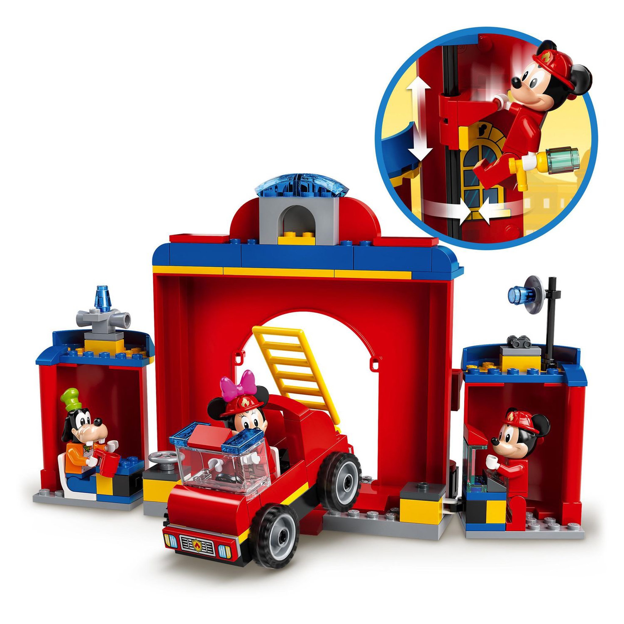 Voir la diapositive 4 : LEGO Disney 10776 - La caserne et le camion de pompiers de Mickey et ses amis
