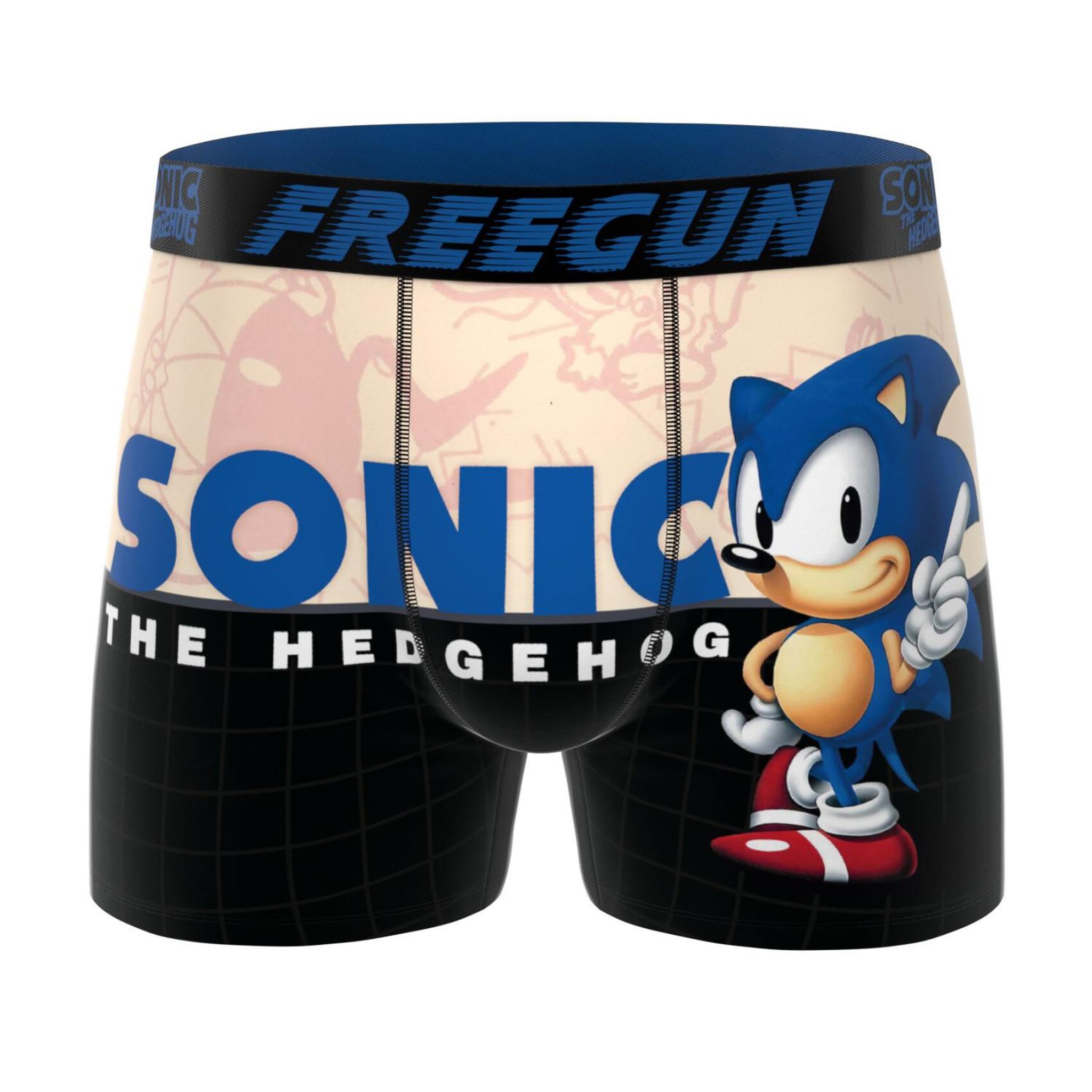 Voir la diapositive 3 : FREEGUN Lot de 3 boxers homme sonic