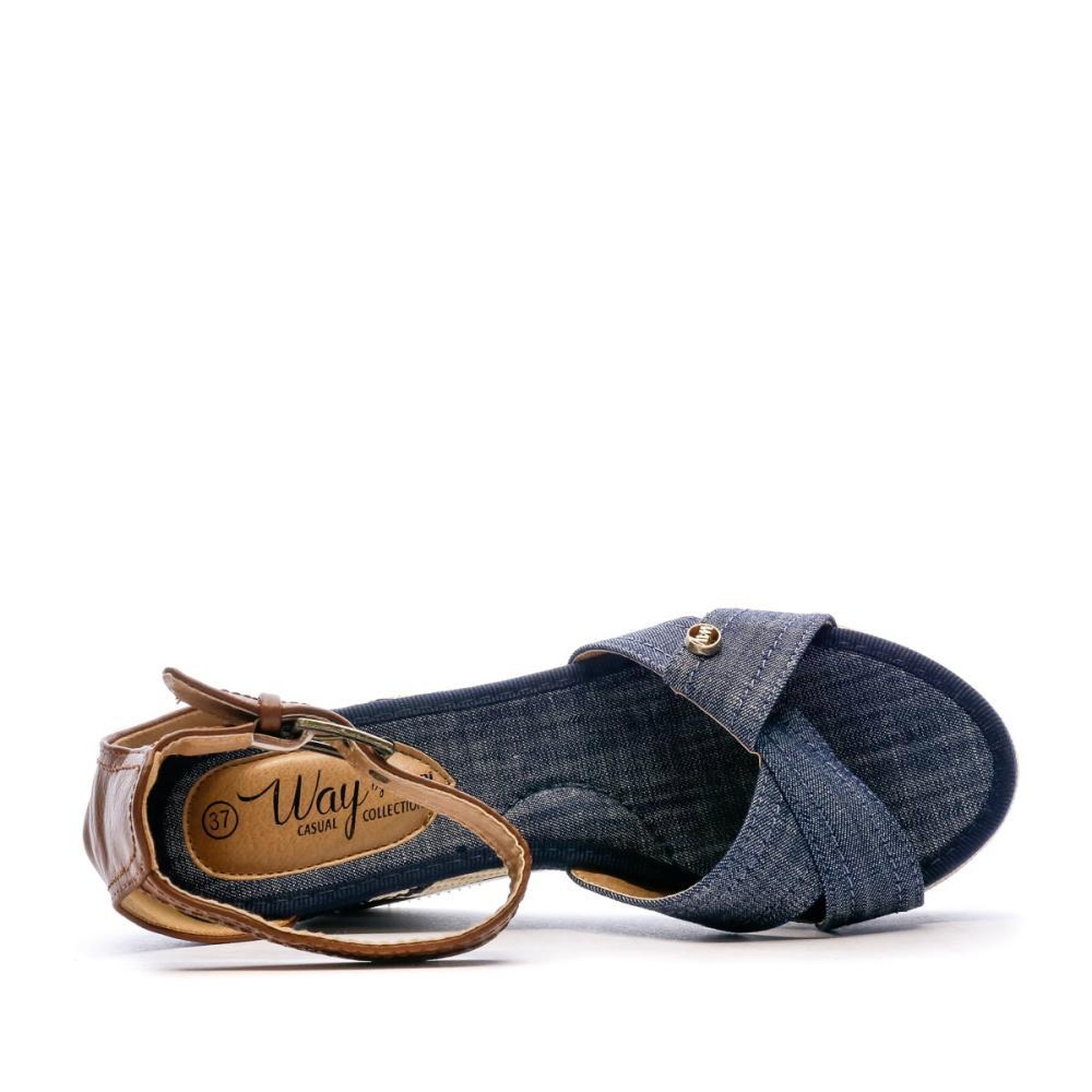 Voir la diapositive 4 : BEPPI Sandales Compensées  Jeans Femme Beppi