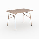 Rendez vous déco Table de jardin en metal taupe 4 personnes-Yumi
