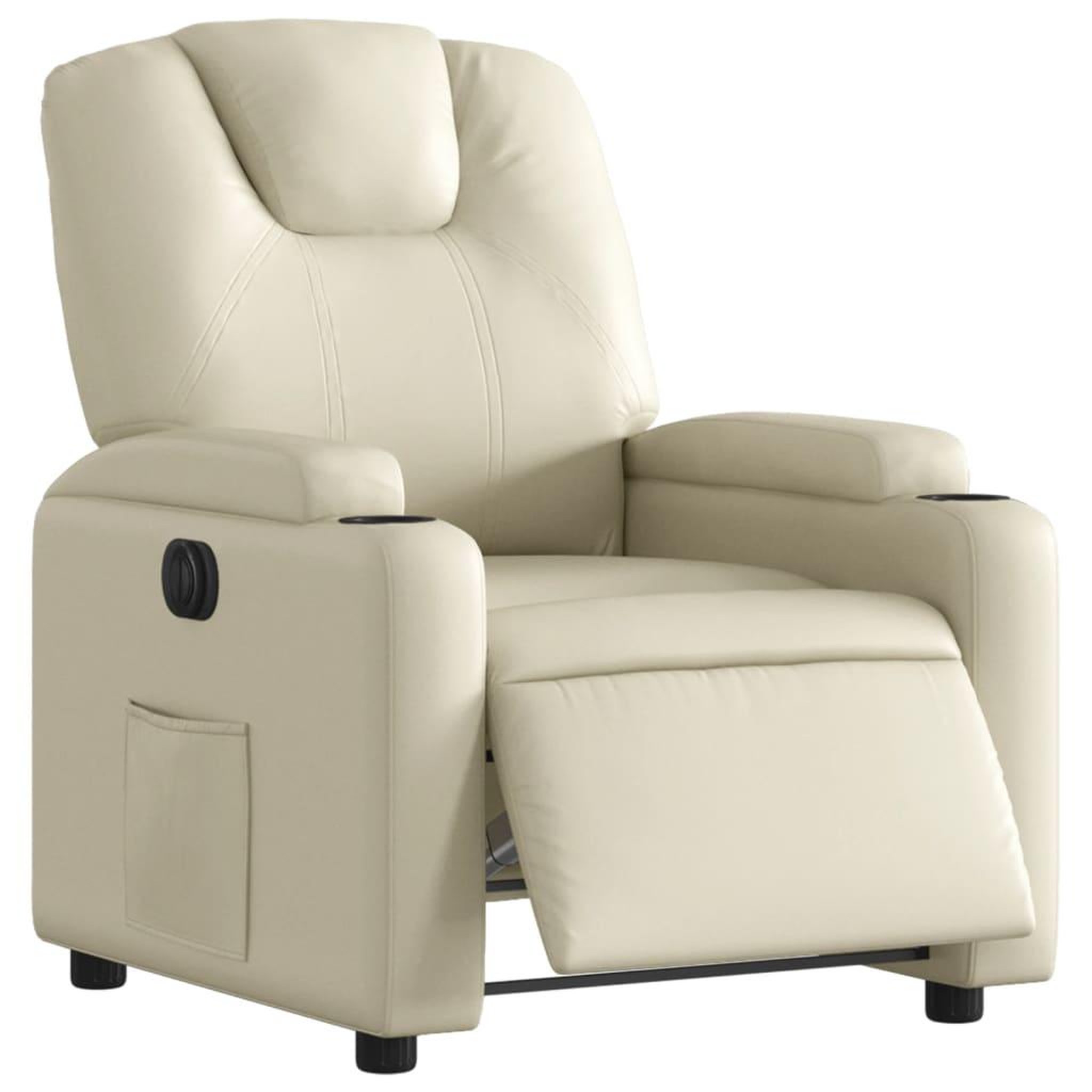 Voir la diapositive 3 : VIDAXL Fauteuil inclinable electrique Creme Similicuir