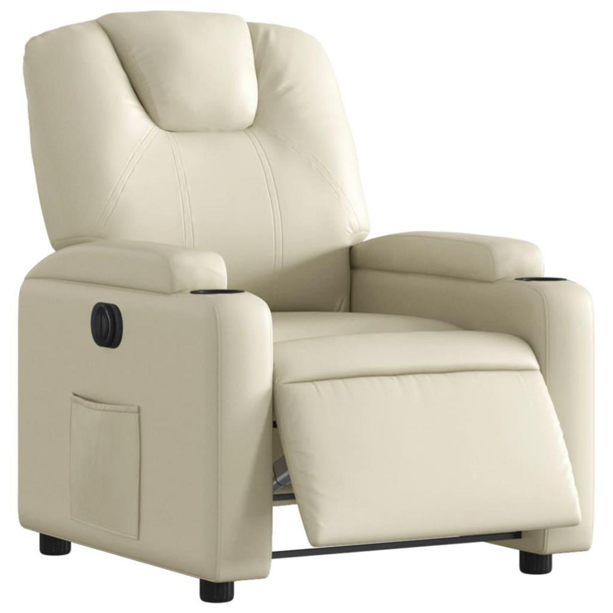 VIDAXL Fauteuil inclinable electrique Creme Similicuir