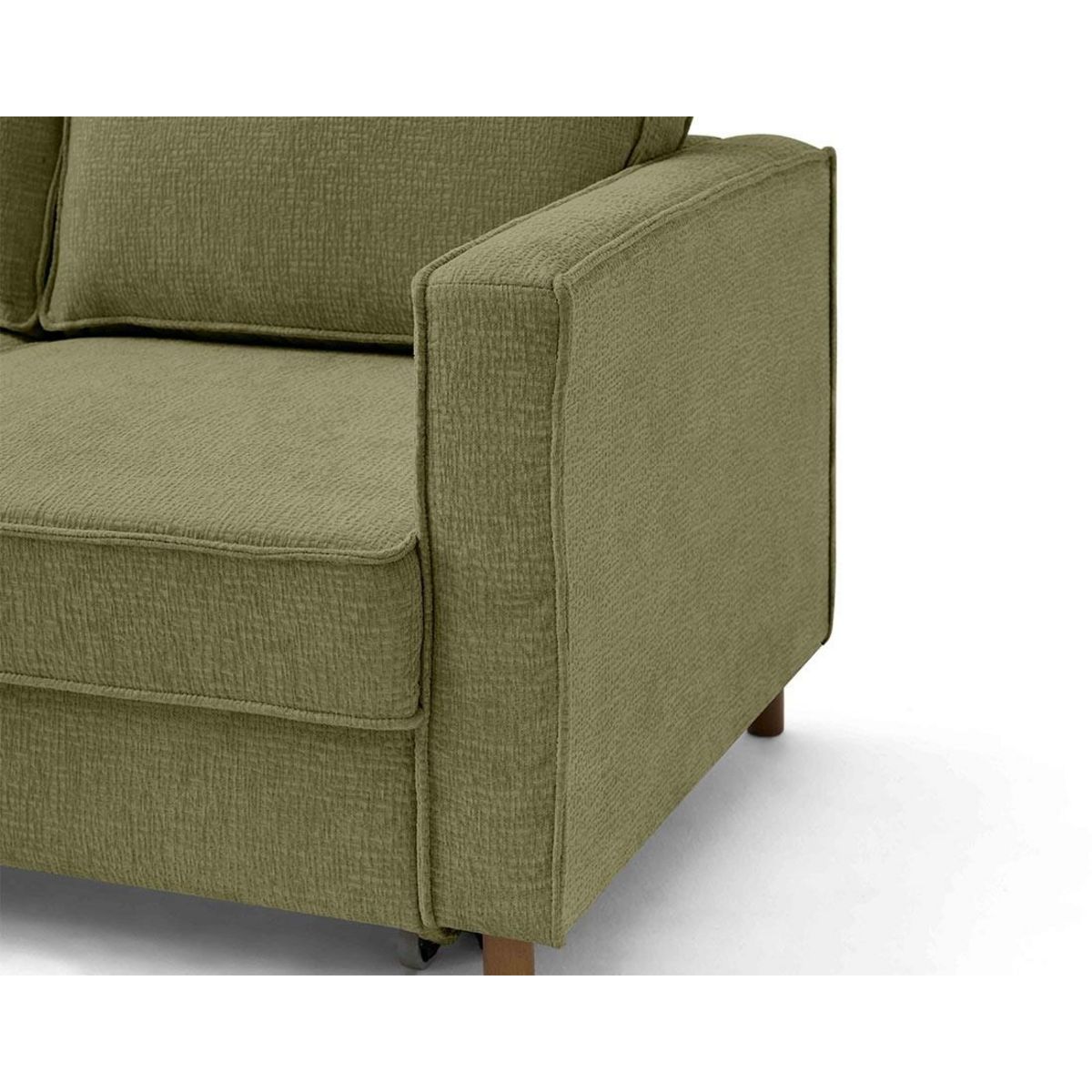 LISA DESIGN Jake - canapé d'angle gauche 4 places convertible avec coffre en tissu velours relief