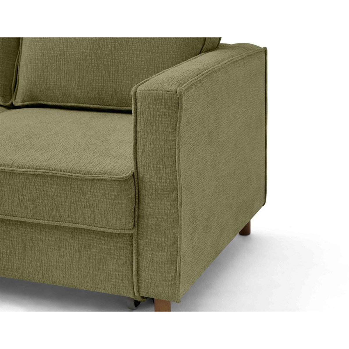 LISA DESIGN Jake - canapé d'angle gauche 4 places convertible avec coffre en tissu velours relief