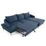 Voir la diapositive 2 : LISA DESIGN Ninon - canapé d'angle droit 4 places convertible avec coffre en tissu texturé