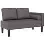 Voir la diapositive 2 : VIDAXL Chaise longue avec coussins gris similicuir