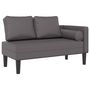 Voir la diapositive 2 : VIDAXL Chaise longue avec coussins gris similicuir
