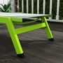 Voir la diapositive 6 : OUTSUNNY Bain de soleil transat inclinable 5 positions - tétière, 2 roulettes - alu. textilène vert