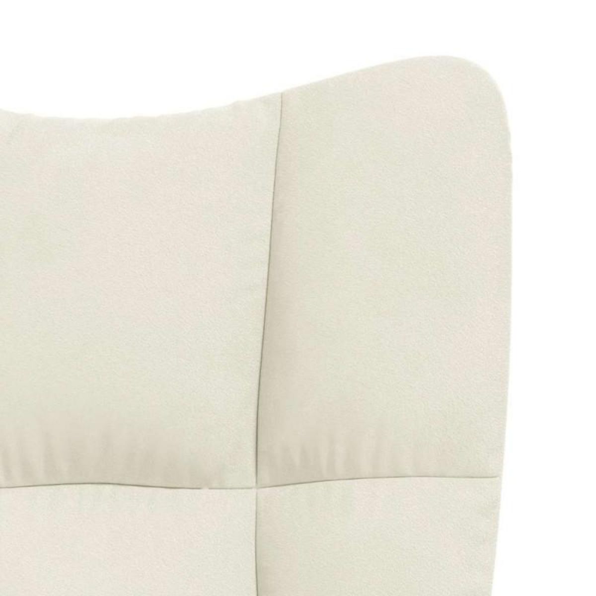 VIDAXL Chaise de relaxation Blanc crème Velours