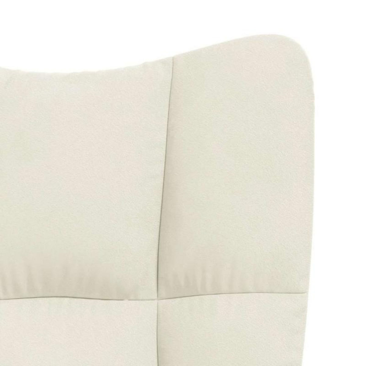 VIDAXL Chaise de relaxation Blanc crème Velours