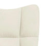 Voir la diapositive 6 : VIDAXL Chaise de relaxation Blanc crème Velours