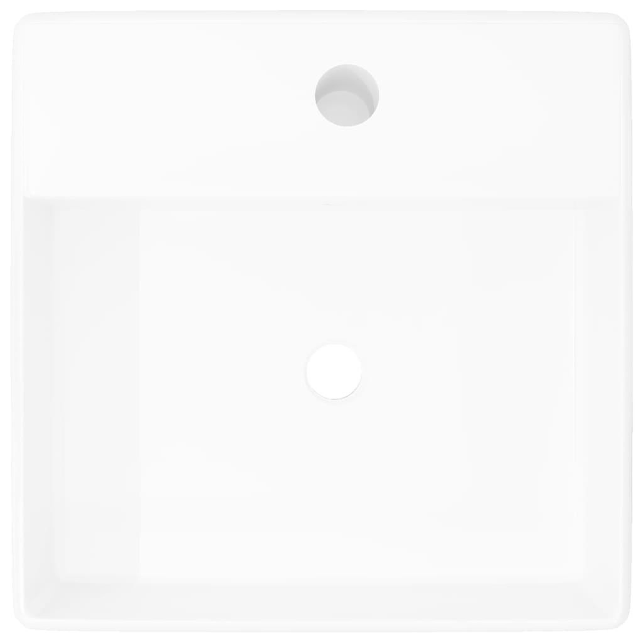 Voir la diapositive 3 : VIDAXL Luxueuse vasque ceramique carree avec trop plein 41 x 41 cm