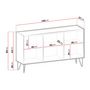 Voir la diapositive 6 : BEST MOBILIER Cali - buffet bas - effet marbre - 144 cm