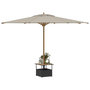 Voir la diapositive 4 : VIDAXL Table de jardin avec trou de parasol noir resine tressee