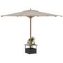 Voir la diapositive 4 : VIDAXL Table de jardin avec trou de parasol noir resine tressee