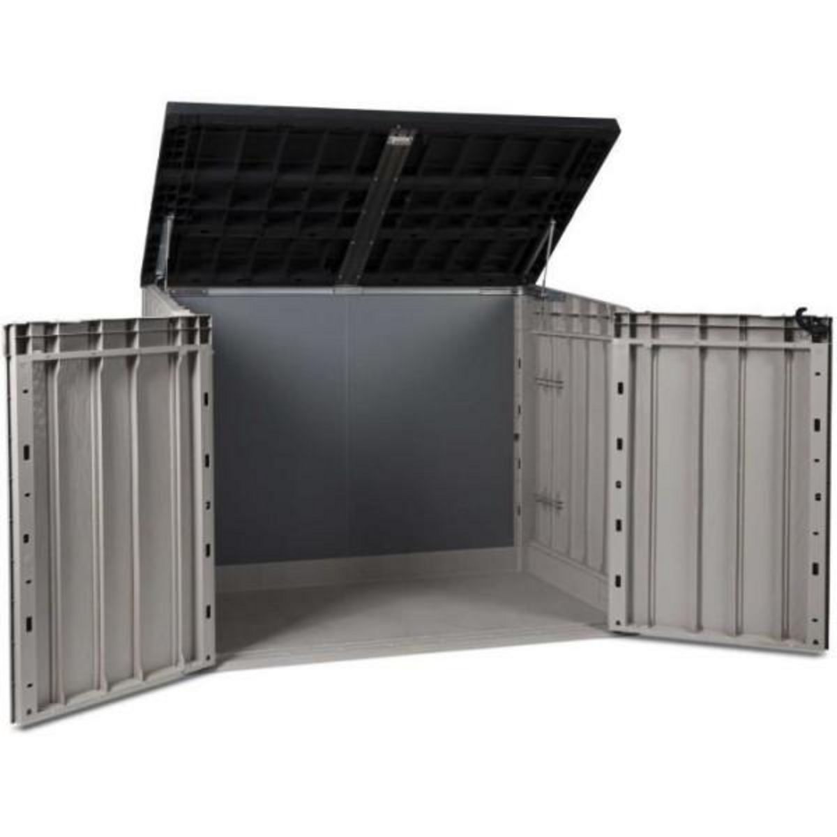 Toomax Coffre de jardin - TOOMAX - STORAWAY PLUS 2XL - Résine - Capacité 2270L - Taupe et marron