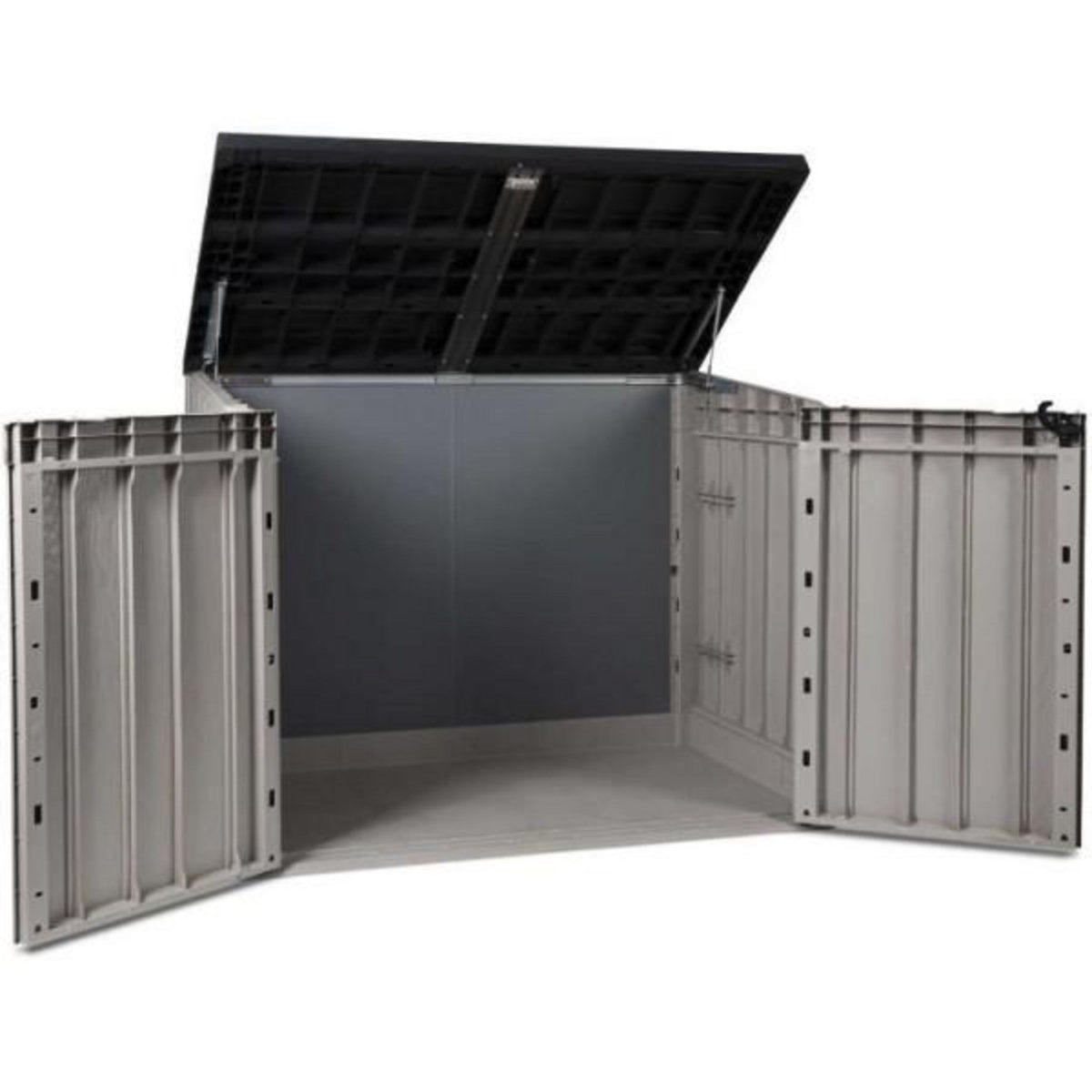 Toomax Coffre de jardin - TOOMAX - STORAWAY PLUS 2XL - Résine - Capacité 2270L - Taupe et marron