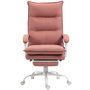 Voir la diapositive 6 : VINSETTO Fauteuil de bureau massant chauffant inclinable réglable repose-pieds rétractable microfibre rose