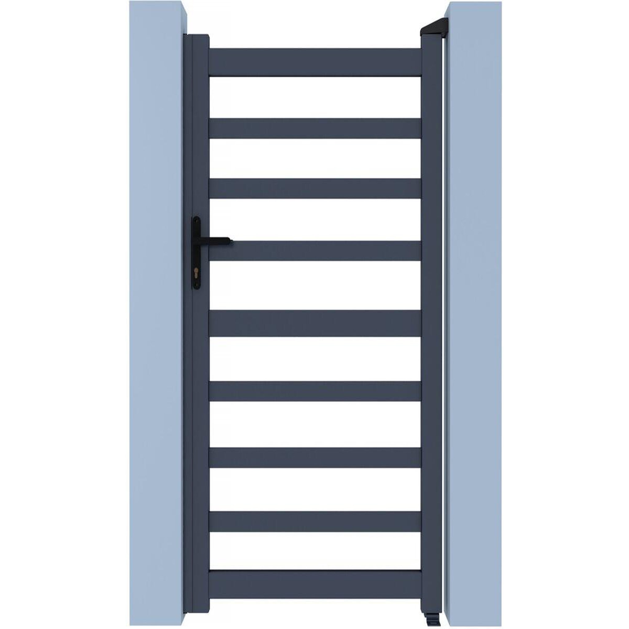 Habitat et Jardin Portillon aluminium ajouré  marius  - 100 x 180 cm - gris