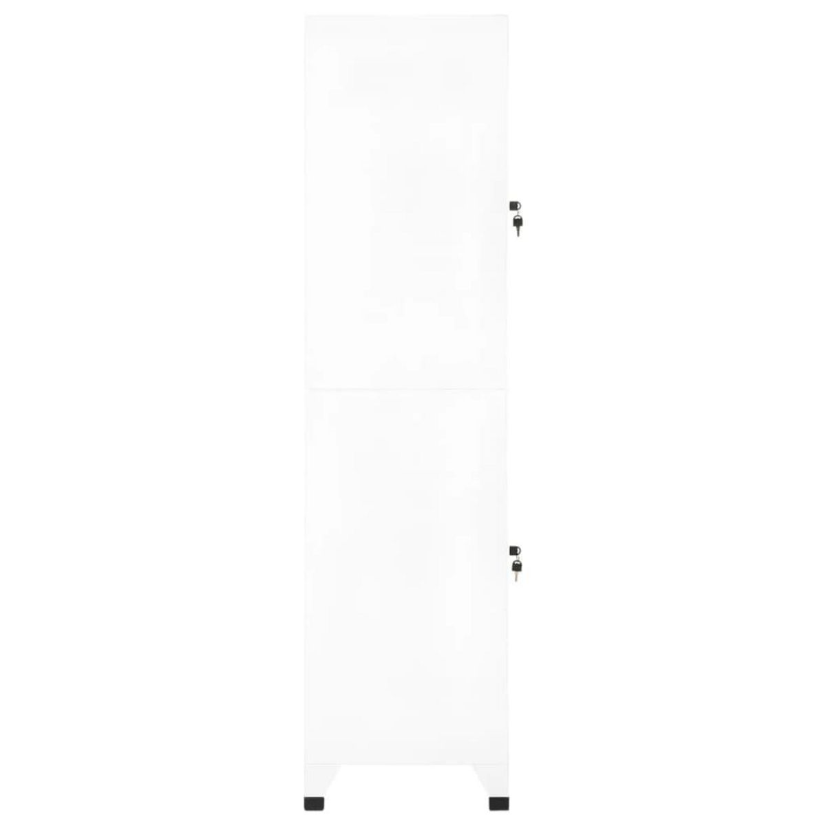 VIDAXL Armoire a casiers Blanc 38x45x180 cm Acier