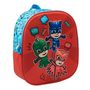 Voir la diapositive 2 : Sac maternelle rouge 3D Pyjamask