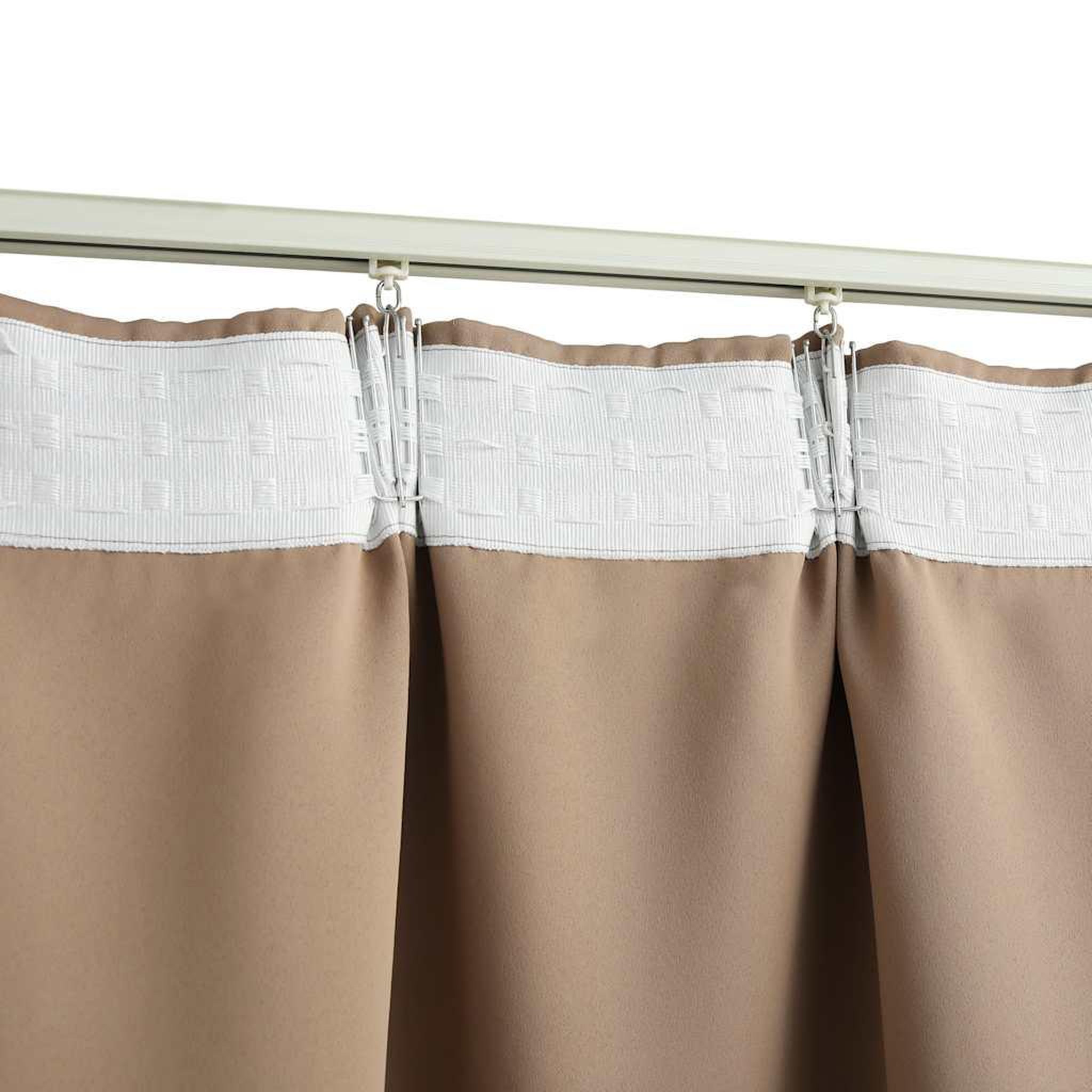 Voir la diapositive 4 : VIDAXL Rideaux occultants avec crochets 2 pcs Taupe 140x175 cm