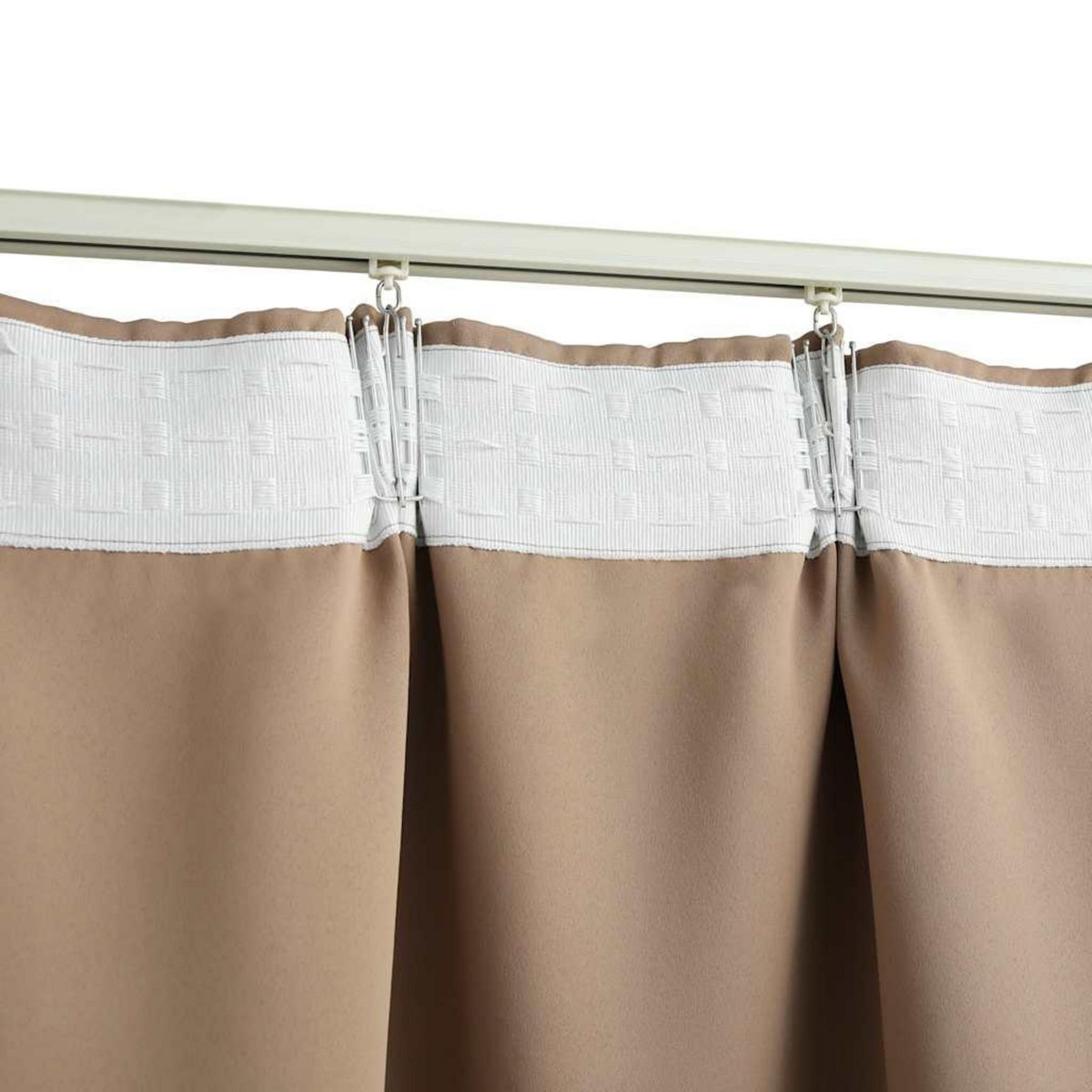 VIDAXL Rideaux occultants avec crochets 2 pcs Taupe 140x175 cm