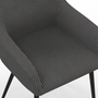 Voir la diapositive 6 : ID MARKET Lot de 2 chaises de salle à manger, fauteuils de table JANY en velours côtelé gris