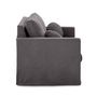 Voir la diapositive 4 : LISA DESIGN Serena - canapé droit déhoussable 2 places en velours