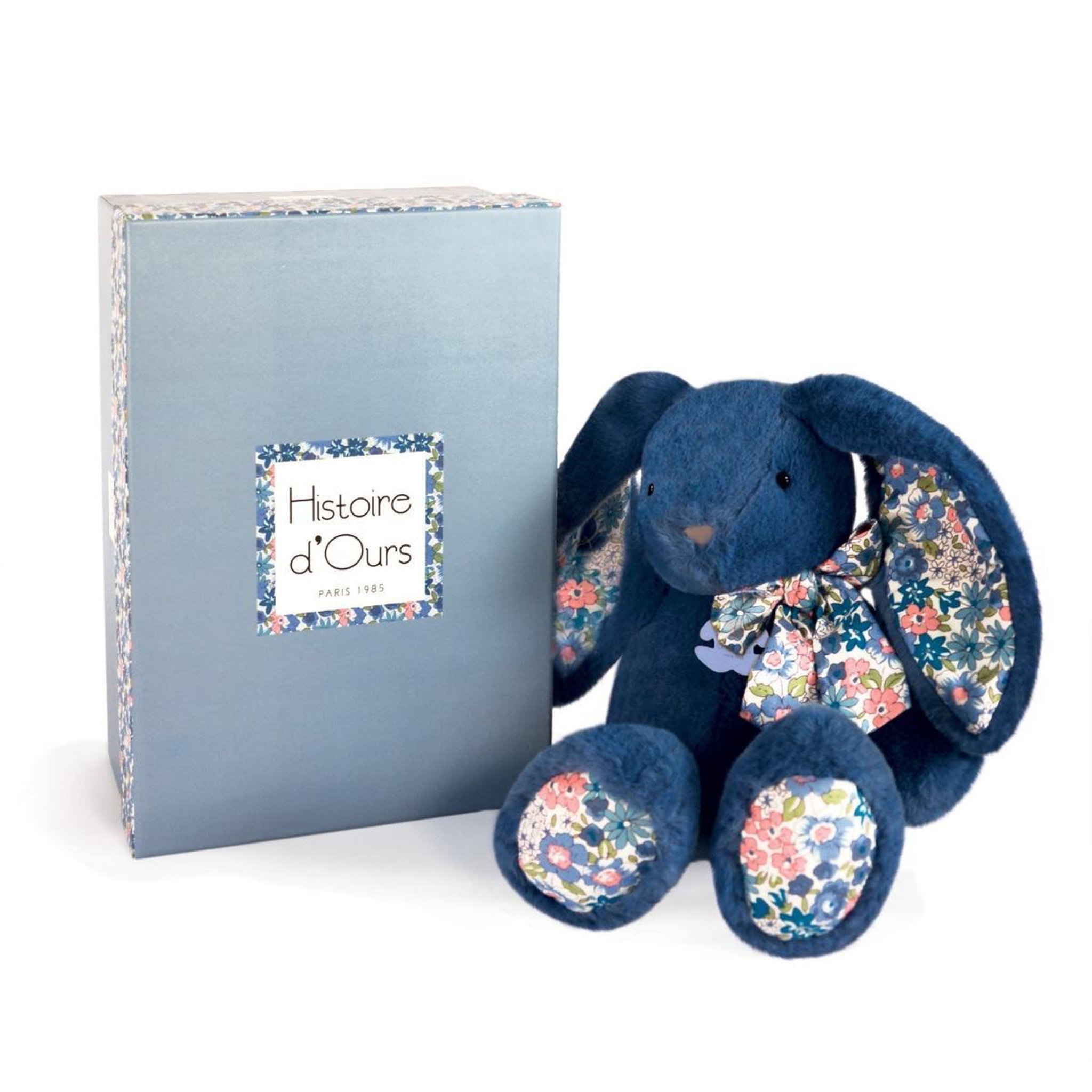 Histoire D'Ours Copain calin - Lapin Bleu 25 cm