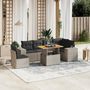 Voir la diapositive 1 : VIDAXL Salon de jardin avec coussins 7 pcs gris resine tressee