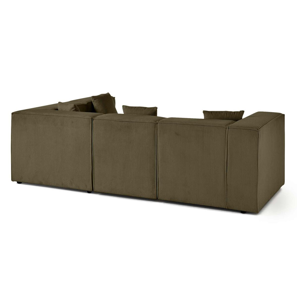 LISA DESIGN Arty - canapé modulable d'angle droit 4 places - en velours côtelé