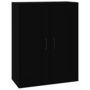 Voir la diapositive 2 : VIDAXL Armoire murale suspendue Noir 69,5x32,5x90 cm