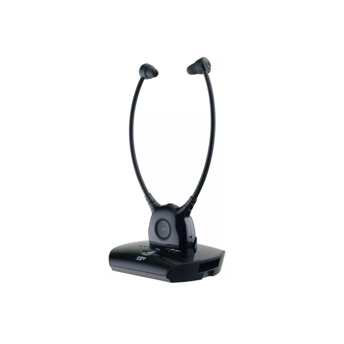 CGV 2 casques tv sans fil stéthoscopiques - DOLFINDUO-ONYX