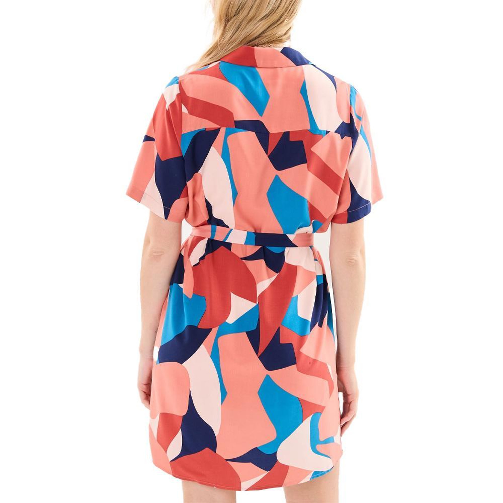 Voir la diapositive 2 : Pieces Robe Chemise Rose/Bleu Femme Pieces Canisty