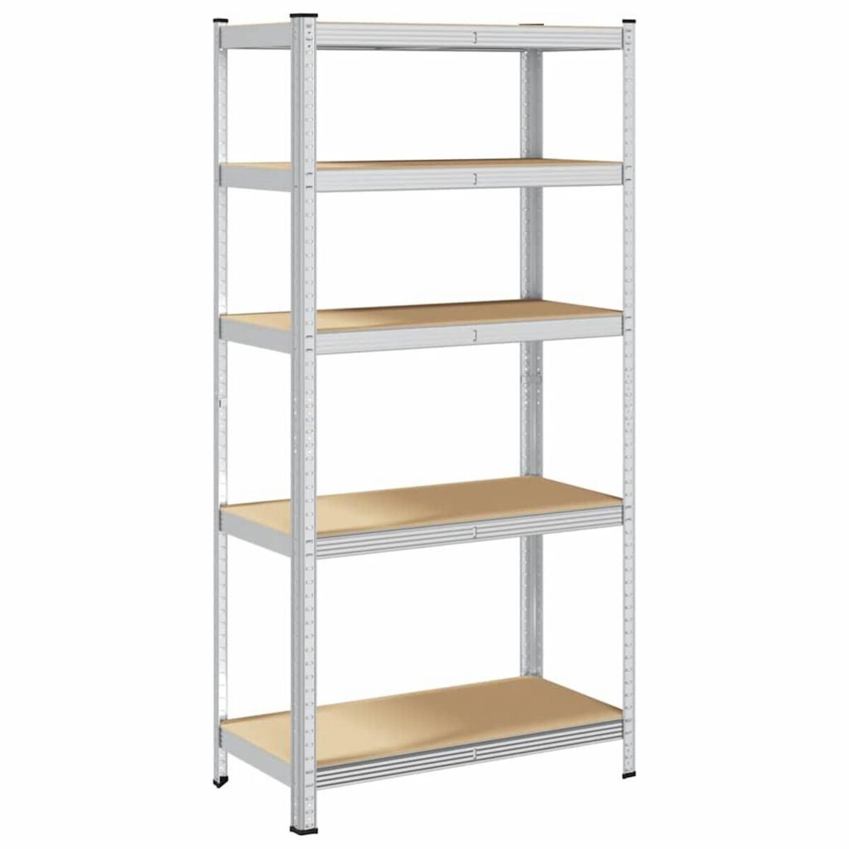 VIDAXL Etagere resistante a 5 niveaux Argente Acier et bois ingenierie