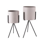 PRESENT TIME Duo de Cache-pot Pedestal XL. Coloris disponibles : Vert