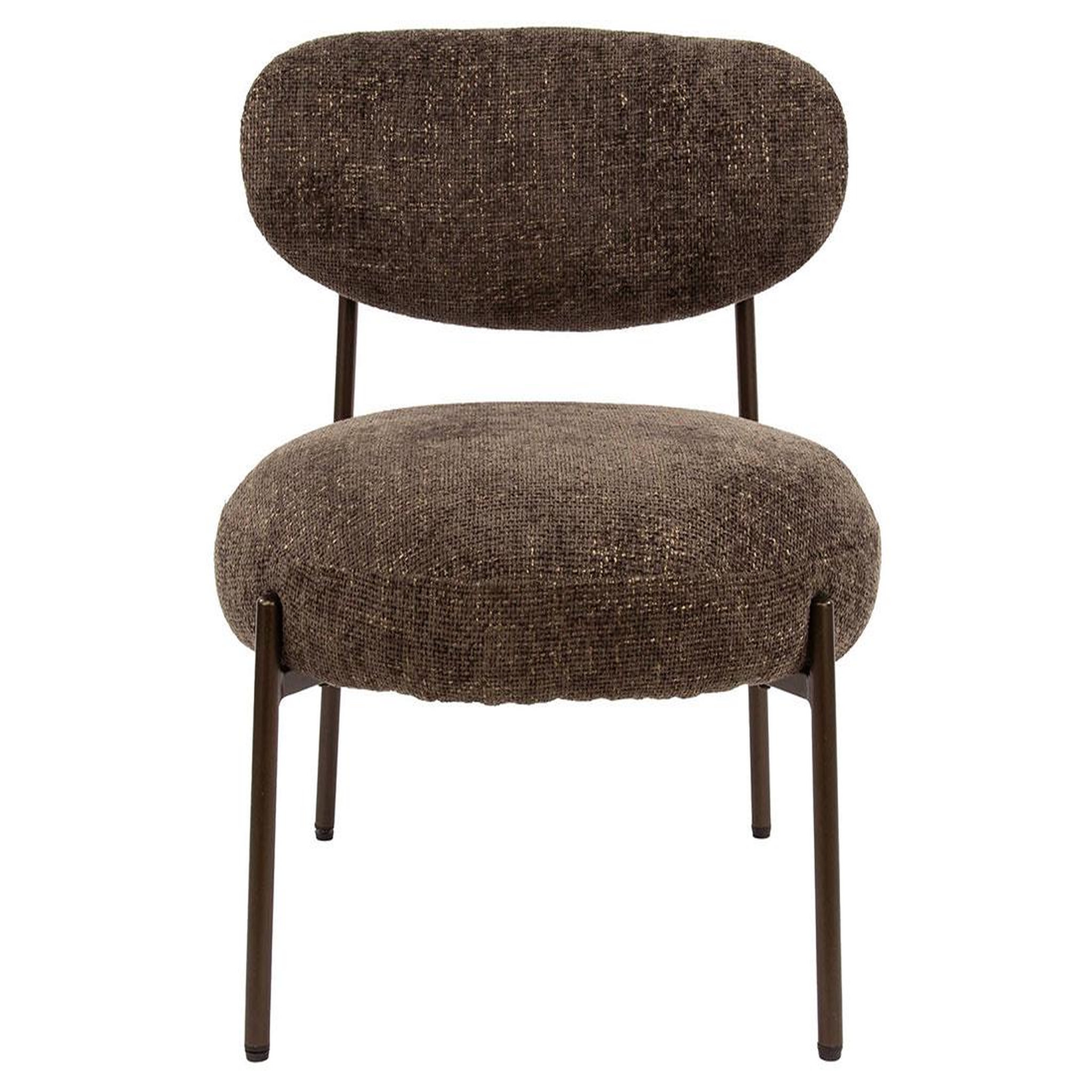 Voir la diapositive 3 : BEST MOBILIER Adelia - fauteuil - pieds en métal - en tissu texturé