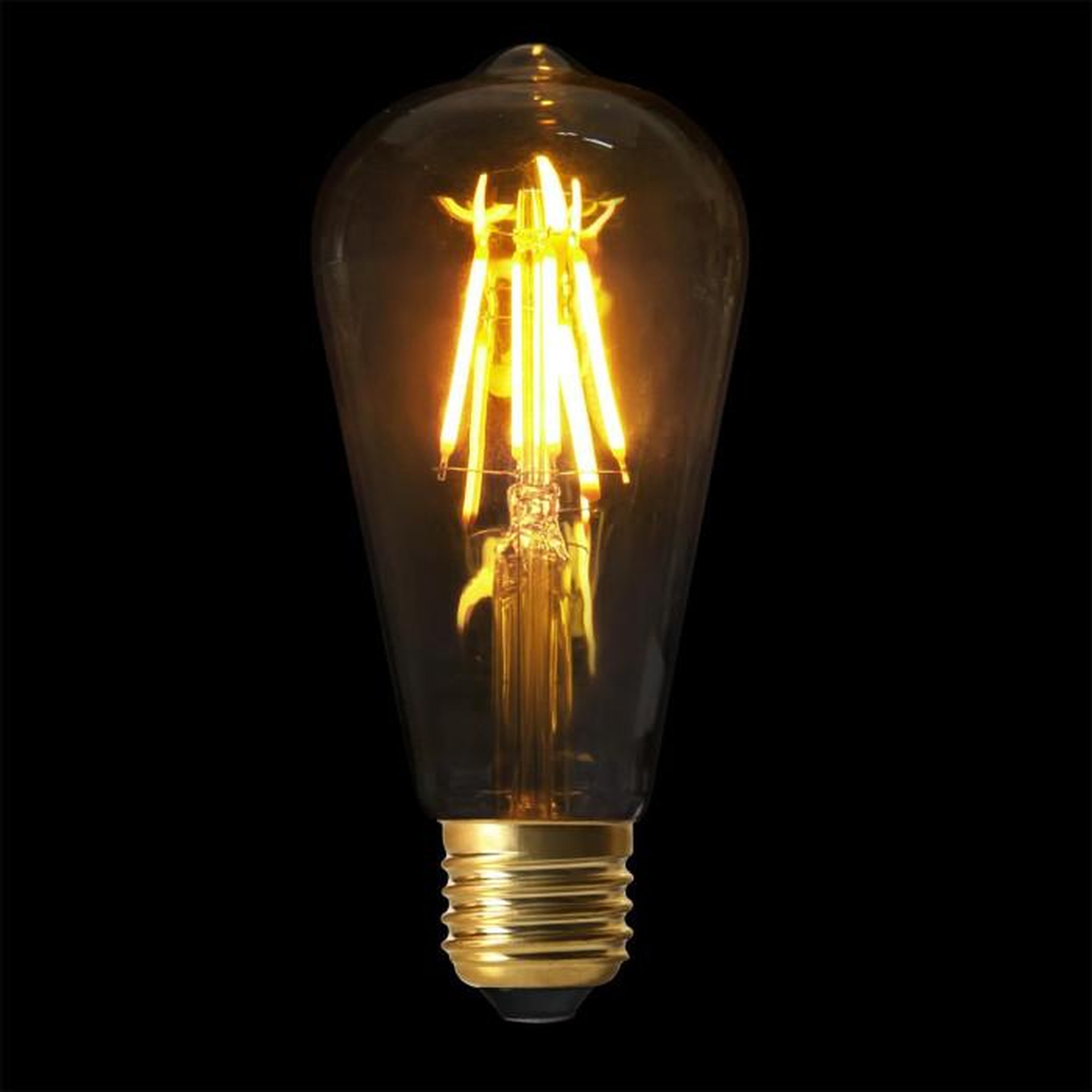 Voir la diapositive 1 : Paris Prix Ampoule ST64 Filaments LED  Droit  2W Ambre