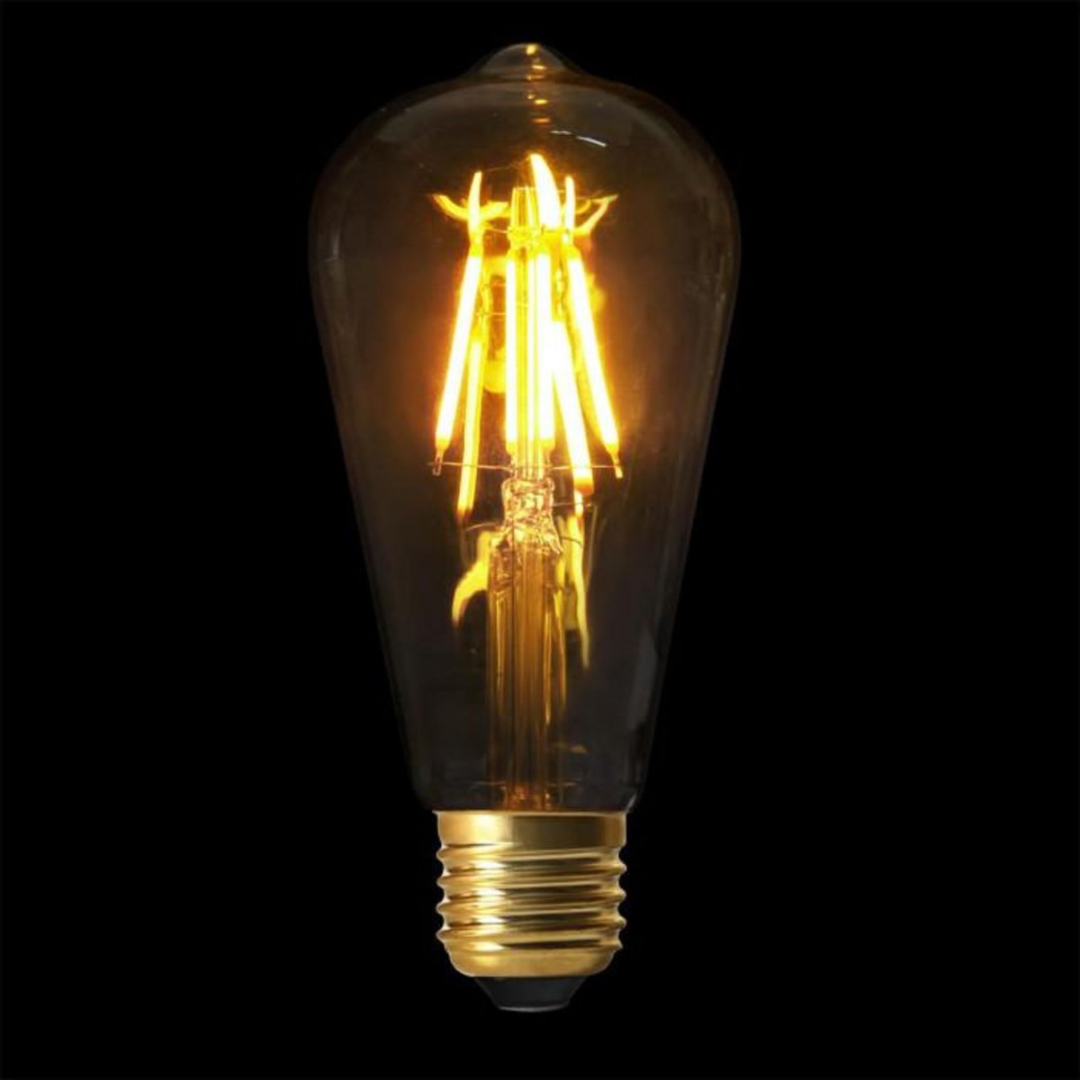 Paris Prix Ampoule ST64 Filaments LED  Droit  2W Ambre
