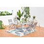 Voir la diapositive 2 : CONCEPT USINE Table de jardin extensible 8 places et 4 chaises MOLVINA