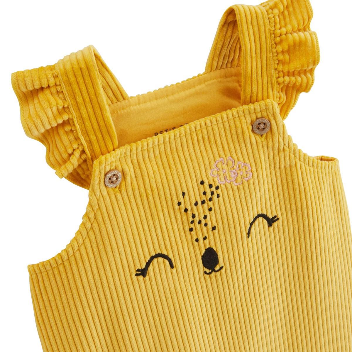 Petit Béguin Robe bébé en velours côtelé Adele