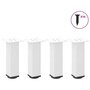 Voir la diapositive 1 : VIDAXL Pieds de table basse 4 pcs blanc 42-44 cm acier