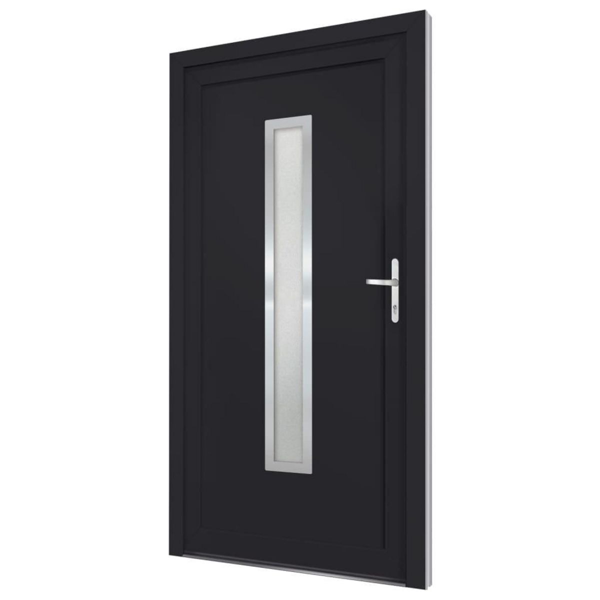 VIDAXL Porte d'entree anthracite 108x200 cm PVC