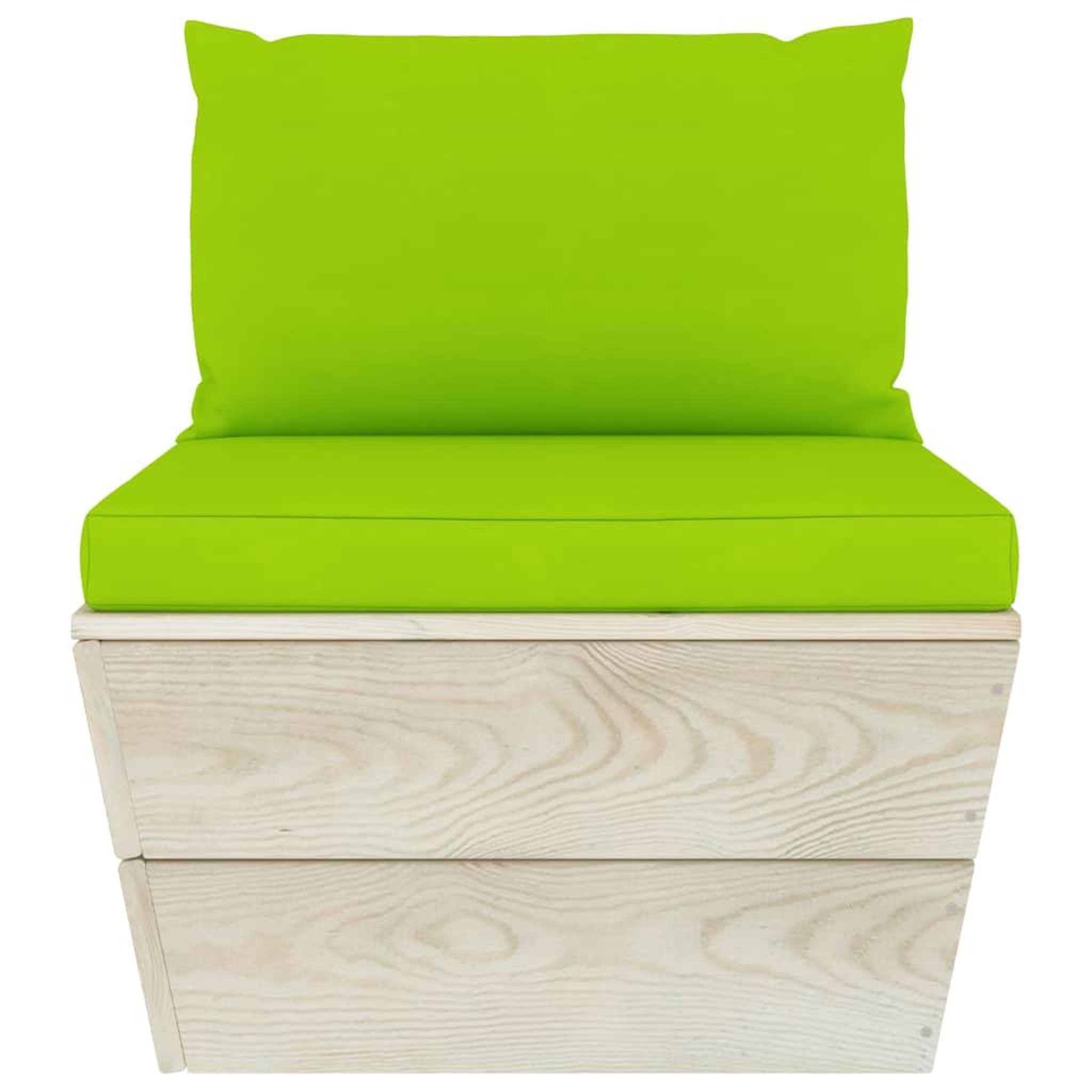 Voir la diapositive 5 : VIDAXL Salon de jardin palette 9 pcs avec coussins bois d'epicea