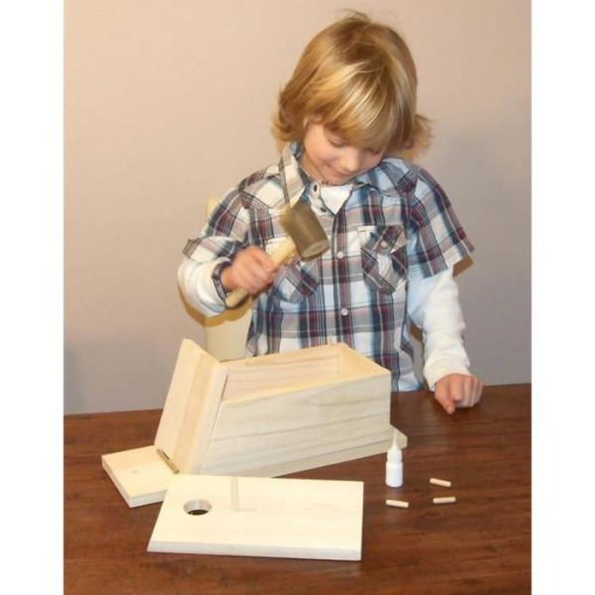 Voir la diapositive 3 : KERBL KERBL Nichoir - Kit a monter soi-meme pour oiseaux - 36x12x14cm