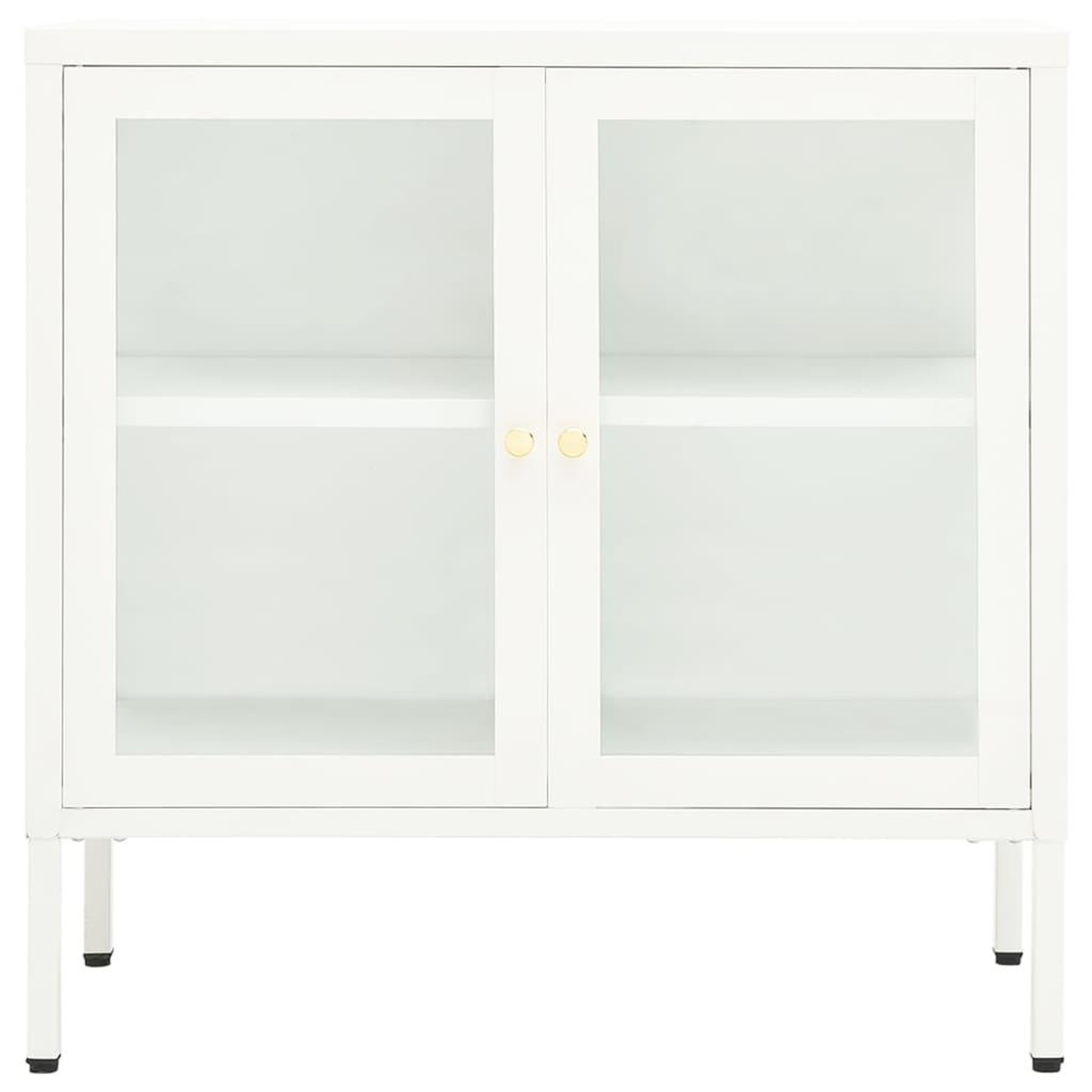 Voir la diapositive 3 : VIDAXL Buffet Blanc 70x35x70 cm Acier et verre